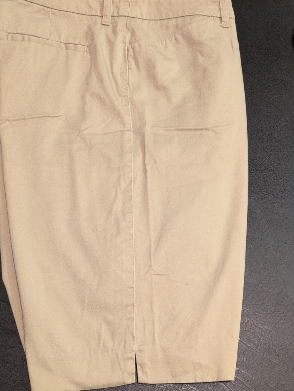 Anne Klein Sport Stretch Bermuda Shorts in Khaki